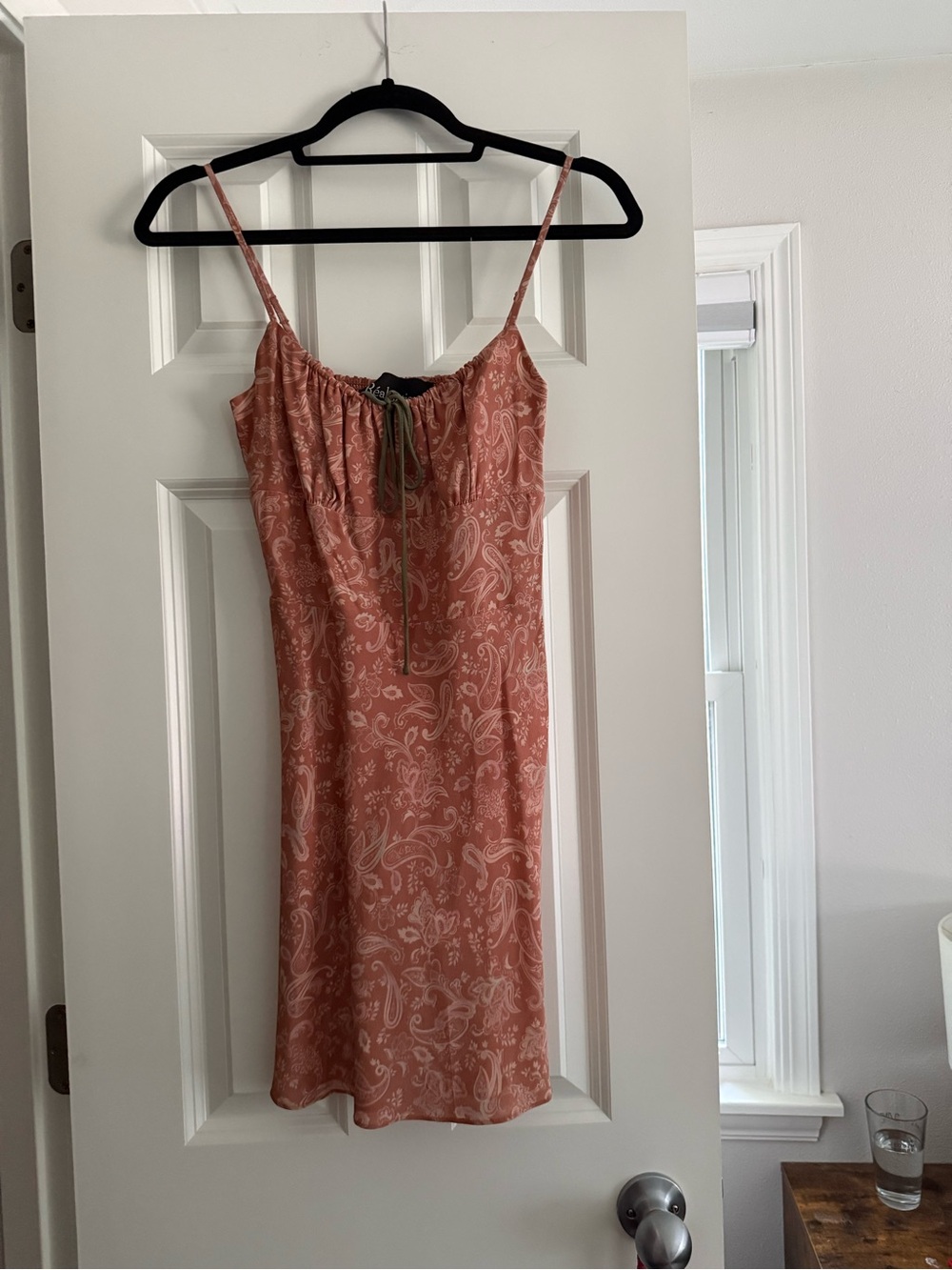 Réalisation Par Women's Rust Paisley Slip Dress with Drawstring
